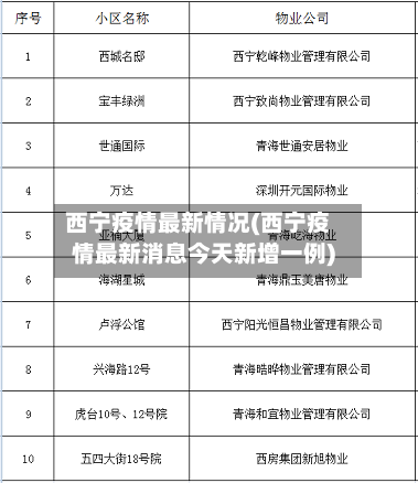 西宁疫情最新情况(西宁疫情最新消息今天新增一例)-第2张图片