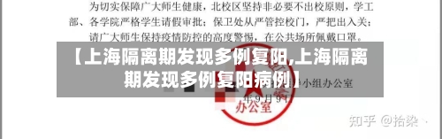 【上海隔离期发现多例复阳,上海隔离期发现多例复阳病例】-第3张图片